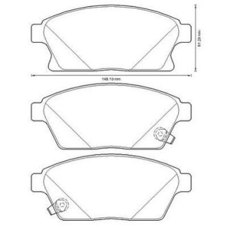 Колодки гальмові передні Opel Astra, Mokka / Chevrolet Volt, Cruze Jurid 573325J