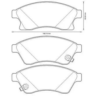 Гальмівні колодки передні Opel Astra / Chevrolet Cruze, Aveo Jurid 573332J