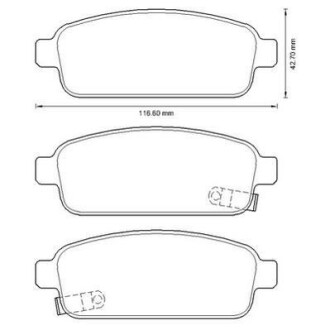 Задні гальмівні колодки Opel Zafira, Mokka, Astra / Chevrolet Volt, Cruze Jurid 573335J