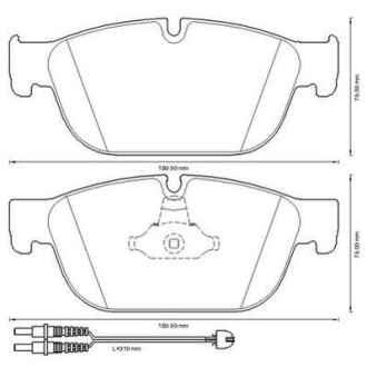 Гальмівні колодки передні Peugeot 308, 407, 508 / Citroen C4,C5, C6, DS5 Jurid 573338J