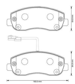 Тормозные колодки передние Renault Master III / Opel Movano (02/2010->) / Nissan NV400 Jurid 573357J