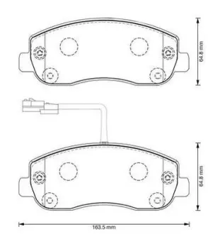 Тормозные колодки передние Renault Master III / Opel Movano (02/2010->) / Nissan NV400 Jurid 573357J