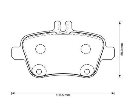 Гальмівні колодки задні Mercedes A-Class, B-Class, CLA, SLK / Infiniti Q30, QX30 Jurid 573370J