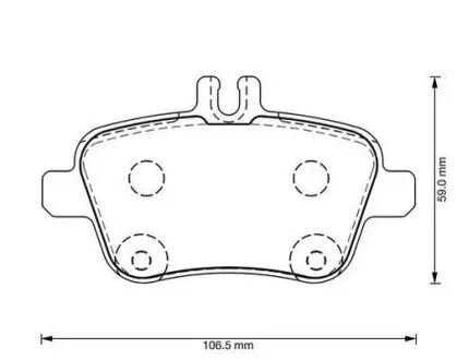 Тормозные колодки задние Mercedes A-Class, B-Class, CLA, SLK/Infiniti Q30, QX30 Jurid 573370J