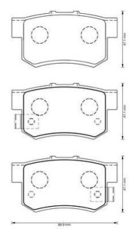 Тормозные колодки задние Honda Accord, Civic, CR-V / Acura RL / Mitsubishi L300 / Suzuki Kizashi Jurid 573375J