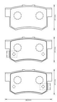 Гальмівні колодки задні Honda Accord, Civic, CR-V / Acura RL / Mitsubishi L300 / Suzuki Kizashi Jurid 573375J