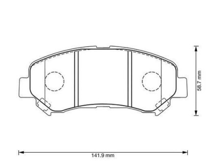 Тормозные колодки передние Nissan Juke, X-Trail, Qashqai Jurid 573379J