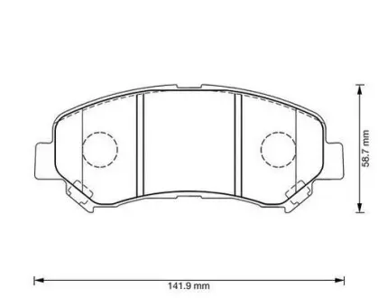 Тормозные колодки передние Nissan Juke, X-Trail, Qashqai Jurid 573379J