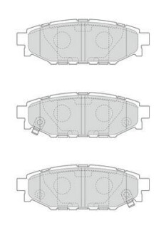 Задні гальмівні колодки Subaru Impreza, Forester, Legacy, Outback, XV Jurid 573380J