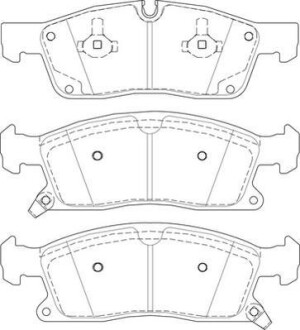 Гальмівні колодки передні Mercedes M-Class, GLE (W166), GLS, GL (X166) / Jeep Grand Cherokee IV Jurid 573459J