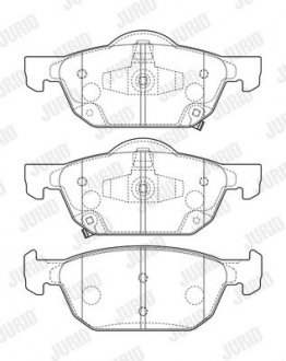 Колодки гальмові передні Honda Civic IX, X Jurid 573670J