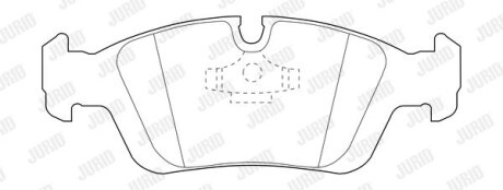 Тормозные колодки передние (17.5 мм) (система ATE) BMW 3 (E36/E46) 90-08 Jurid 573710J