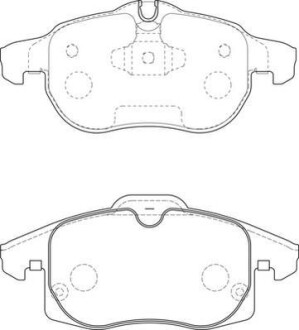 Гальмівні колодки передні Opel Asrta H, Vectra C, Zafira / Chevrolet / Saab 9-3 Jurid 573723J