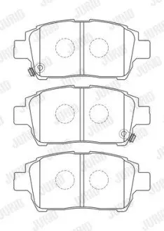 TOYOTA гальмівні колодки передн.Corolla 04- Jurid 573737J