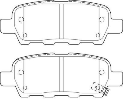 Задні гальмівні колодки Nissan Qashqai, X-Trail, Tiida, Teana, Leaf / Renault Koleos I II / Infiniti Jurid 573754J