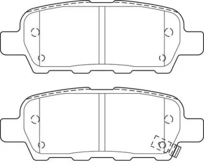 Тормозные колодки задние Nissan Qashqai, X-Trail, Tiida, Teana, Leaf / Renault Koleos I II / Infiniti Jurid 573754J (фото 1)