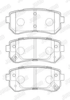 Гальмівні колодки задн. Kia Ceed, Rio, Hyundai Accent Jurid 573757J