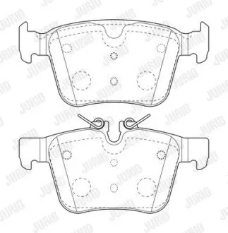 LANDROVER К-т задніх гальм. колодок Discovery Sport 2,0-2,2 14-, Range Rover Evoque 2,0-2,2 11- Jurid 573772J