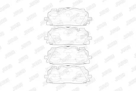 Тормозные колодки передние Audi A4, A5, A6, A7, A8, E-Tron, Q5, Q7 (2015>) / VW Touareg Jurid 573773J