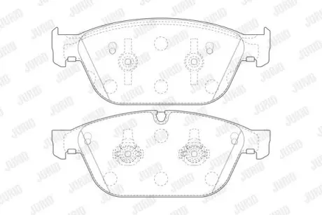 Гальмівні колодки передні Audi A8, Q5 (2012->) Jurid 573775J