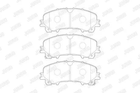 NISSAN колодки гальм. передн. X-Trail 1.6dCi 13-,Infiniti Q50 Jurid 573789J