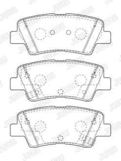 Тормозные колодки задние (15.6 мм) (система AKEBONO) Hyundai Kia 13- Jurid 573816J