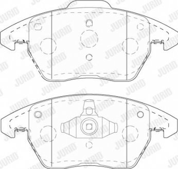 Гальмівні колодки передні Audi A1/VW Beetle, Jetta IV, Polo V/Seat Ibiza IV Jurid 573852J