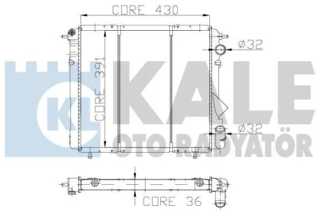 RENAULT Радиатор охлаждения R19 I,II 1.4/1.7/1.9D 88-95 Kale 108600