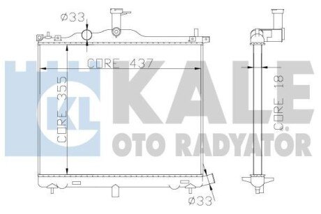 HYUNDAI Радіатор охолодження i10 1.0/1.2 08- Kale 341975