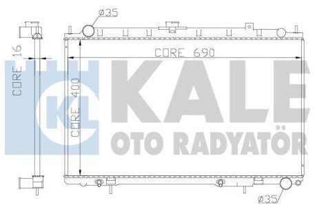 NISSAN радіатор охолодження Maxima QX IV 2.0/3.0 00- Kale 342045