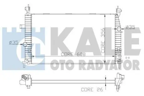 OPEL Радіатор охолодження двиг. Meriva A 1.4/1.8 Kale 342070