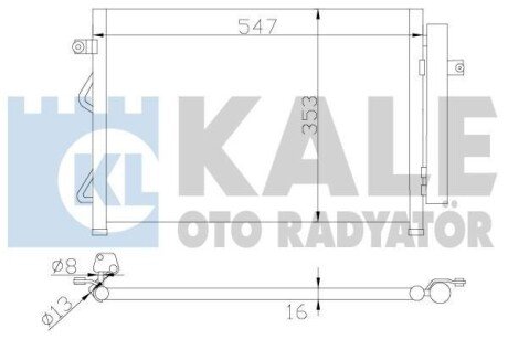 HYUNDAI Радіатор кондиціонера (конденсатор) Getz 1.5CRDi 05- Kale 342975