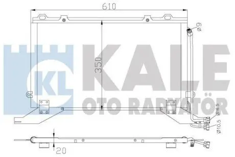 DB Радіатор кондиціонера (конденсатор) W210 Kale 343045