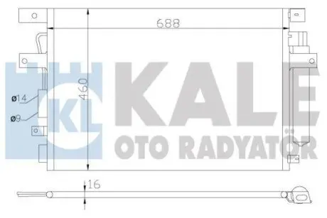 CHRYSLER Радіатор кондиціонера (конденсатор) з осушувачем 300C,Lancia Thema Kale 343135