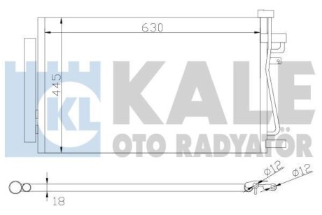 Радиатор кондиционера Chevrolet Captiva - Opel Antara, Vauxhall Antara Condenser Kale 343310