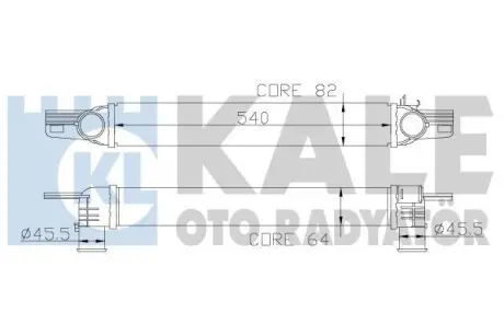 Інтеркулер Citroen Nemo (09-) OTO RADYATOR Kale 344300