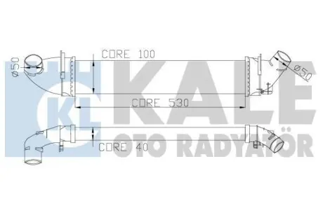 Інтеркулер Dacia Logan - Renault Logan I, Logan Express Intercooler OTO RADYATOR Kale 345080