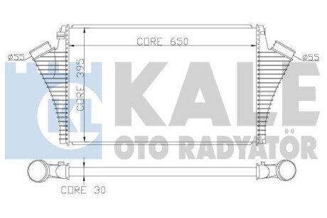 OPEL Інтеркулер Signum,Vectra C,Saab 9-3,Cadillac BLS 2.0 16V Turbo/2.2DTI 16V 02- Kale 346000