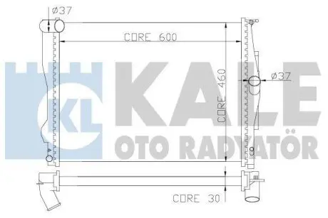 BMW Радіатор охолодження 1/3 E90,X1 E84 2.0/3.0 Kale 348700 (фото 1)