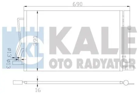 FORD Радіатор охолодження двиг. Fiesta V,Fusion,Mazda 2 1.25/1.6 01- Kale 349600