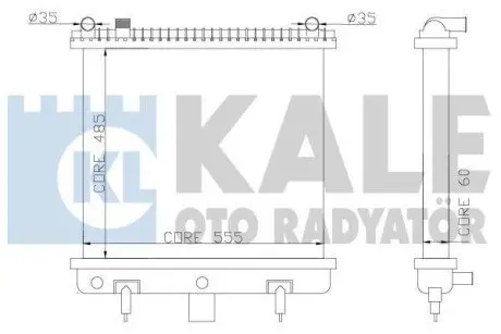 LANDROVER Радіатор охолодження Range Rover II 2.5D 94- Kale 350500