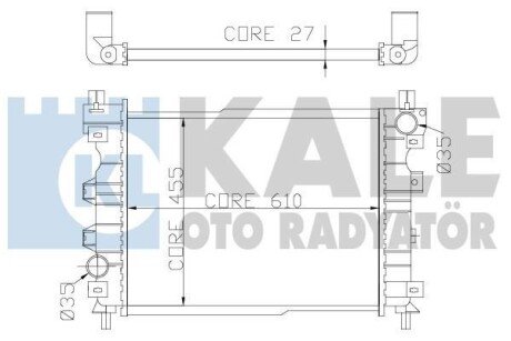 LANDROVER Радіатор охолодження Freelander 1.8/2.5 98- Kale 350800