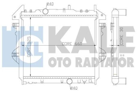 TOYOTA Радіатор охолодження двиг. Hilux VII 2.5/3.0 D-4D 05- Kale 352600