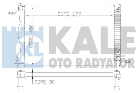 VW радіатор охолодження Audi A6 2.4/3.2 04- Kale 353200