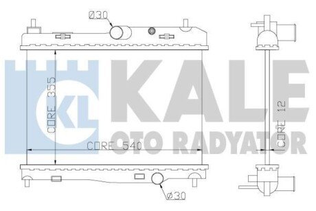 FORD радіатор охолодження B-Max,Fiesta VI 1.25/1.4 08- Kale 356100