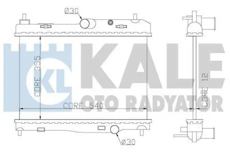 FORD радіатор охолодження B-Max,Fiesta VI 1.25/1.4 08- Kale 356100