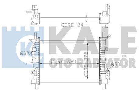 Радиатор охлаждения Ford Mondeo III OTO RADYATOR Kale 356400 (фото 1)