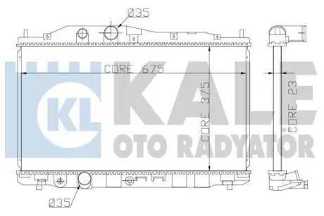 Радиатор охлаждения Honda Civic VIII Kale 357200