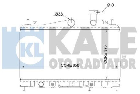 HYUNDAI радіатор охолодження Accent II,III 1.4/1.6 05- Kale 357900