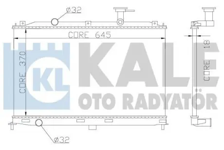 Радиатор охлаждения Accent 1.4/1.6 (06-) МКПП/АКПП OTO RADYATOR Kale 358000